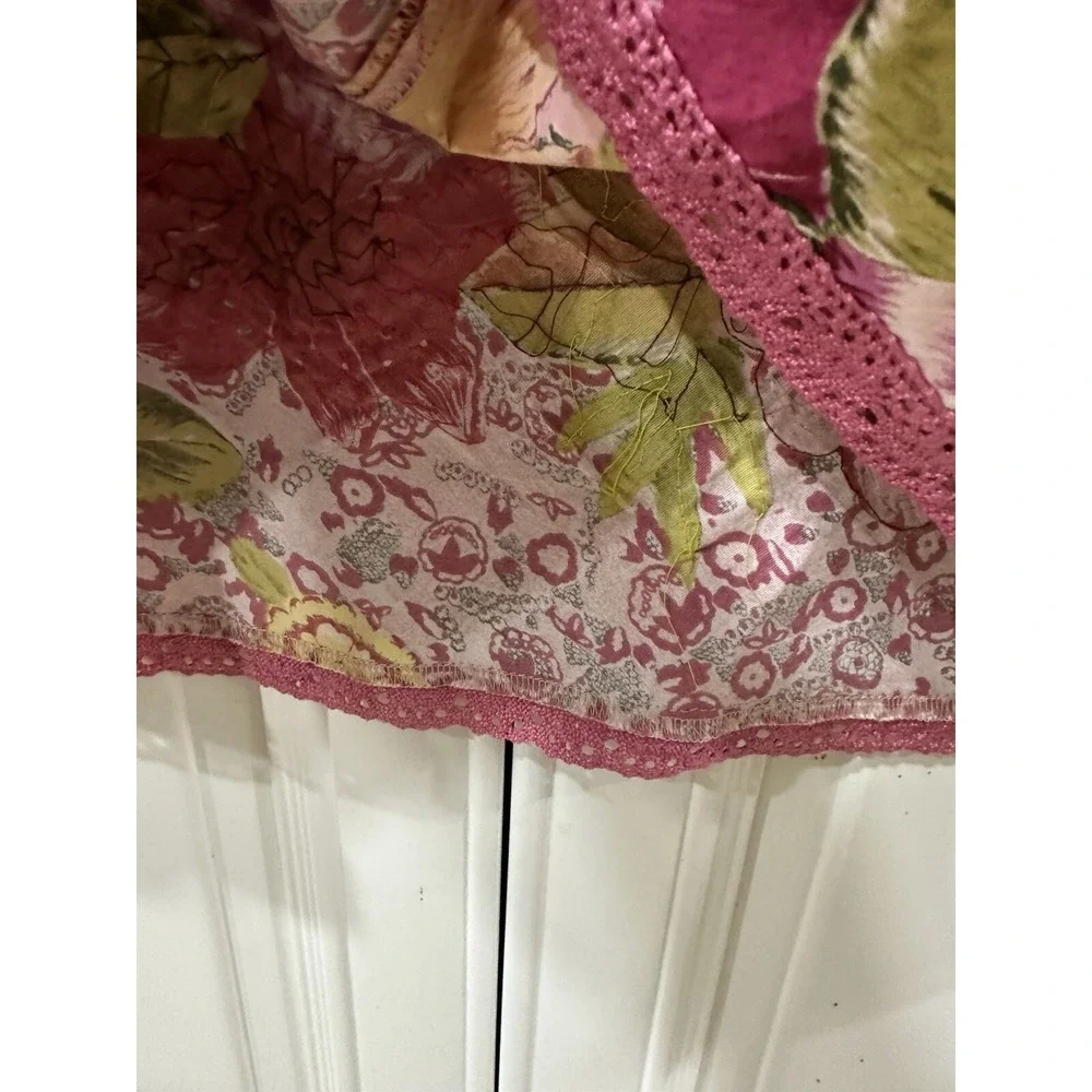Vintage‎ Dolce Apparel Beaded Floral Skirt Women's Tag Size PL Multicolor NWT